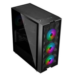 CHISTPOWERPC AMD Ryzen 5 5600G 6 Intel Core 12Threats|16GB DDR4 Ram |256GB NVME SSD | 1TB Hard Disk | Radeon Graphics | 4 RGB Fan