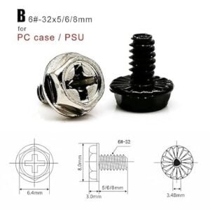 CHIST PC Computer'S & DESKTOP Screws Standoffs Set Kit, for Hard Drive Computer Case Motherboard Fan Power Graphics