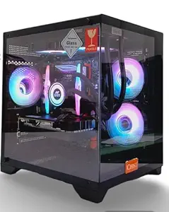 CHIST Gaming Desktop PC, AMD Ryzen 5 5500, 32GB DDR4, 1TB NVMe SSD, RTX 3050 6GB, Liquid Cooling with RGB Fans Wi-FI Bluetooth