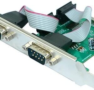 CHIST PCIE 2 Port Serial Expansion Card PCI Express to Industrial DB9 RS232 COM Port Adapter WCH382 Chip for Desktop PC Windows 10/ Win 7