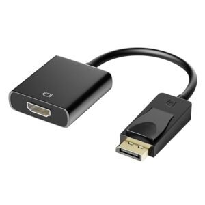CHIST Display Port(DP) to HDMI Adapter, 1080p Display Port DP to HDMI Cable Male to Female Port Support Video & Audio Compatible with Computer, PC, Monitor, Projector, HDTV