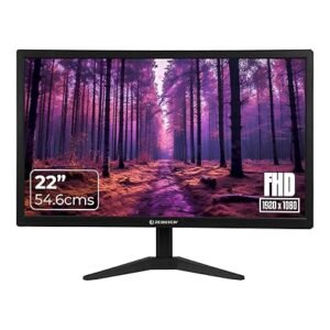 ZEBSTER GV222, 22 Inch (54.6cm) LED Monitor, Dual HDMI & VGA Input, FHD 1920 x 1080, 250nits Brightness, 300000:1 Dynamic Contrast Ratio, 16.7M Colors, 16:9 Aspect Ratio, Wall Mountable